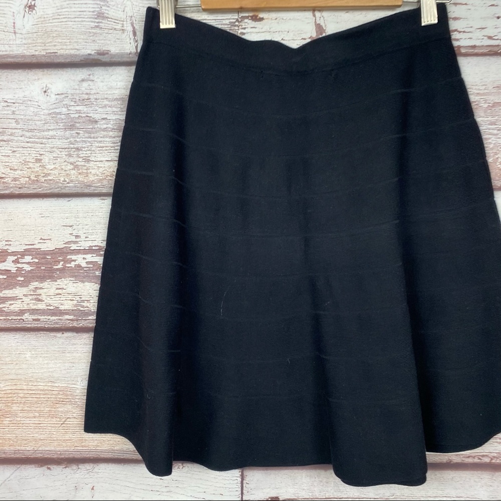 Max Studio Versatile Black Ribbed Circle Skirt - image 8